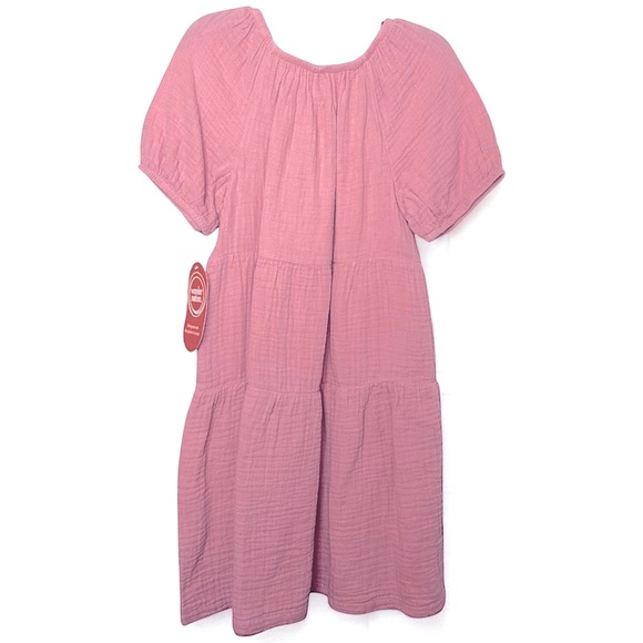 Wonder Nation Girls Tiered Cotton Gauze Dress - Picture 5 of 7